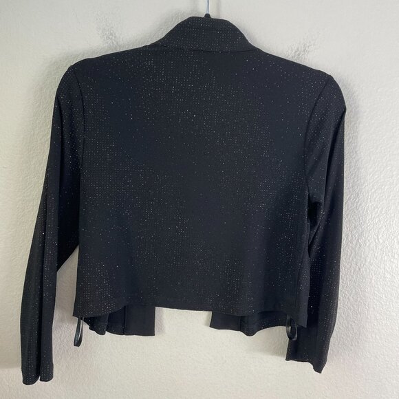 Calvin Klein Womens Small Black Sparkle Open Front Bolero Cardigan Shrug - Picture 8 of 8